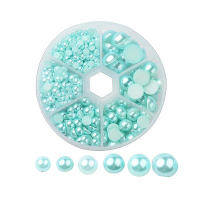 1Box ABS Plastic Imitation Pearl Dome Cabochons SACR-JP0001-19-1