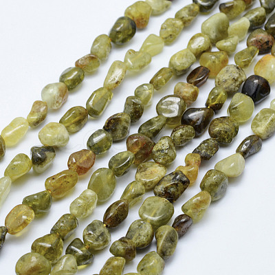 Natural Green Garnet Beads Strands G-K203-05-1