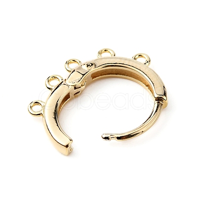 Brass Hoop Earrng Findings KK-WH0035-85B-1
