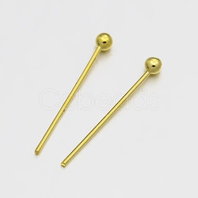 Brass Ball Head Pins KK-E647-19G-30mm-1