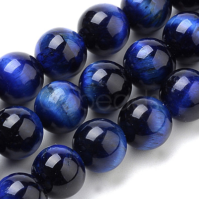 Natural Tiger Eye Beads Strands G-S259-03B-8mm-1