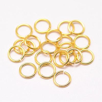 Brass Open Jump Rings KK-G277-6mm-G-NR-1