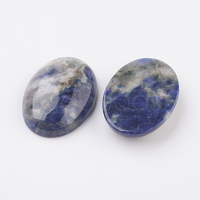 Natural Sodalite Flat Back Cabochons G-G741-18x25mm-06-1