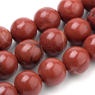 Natural Red Jasper Beads Strands G-S259-29-10mm-1