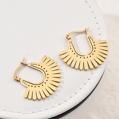 304 Stainless Steel Flower Stud Earrings for Women EJEW-Q009-03A-G-1