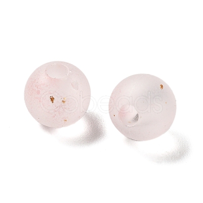 Frosted Transparent Acrylic Beads OACR-F013-12C-1