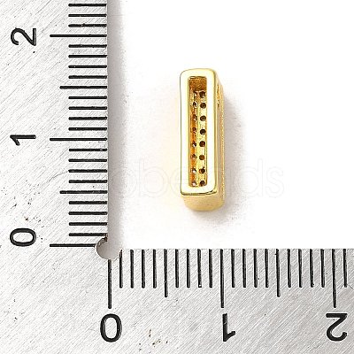 Brass Micro Pave Clear Cubic Zirconia Charms ZIRC-C009-01G-I-1