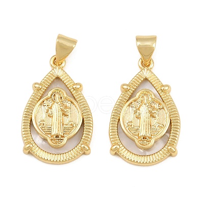 Brass Shell Pendants CU-CBA9482-05G-05-1