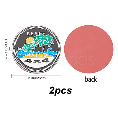 2Pcs 3D Aluminum Car Stickers DIY-GF0005-81B-1