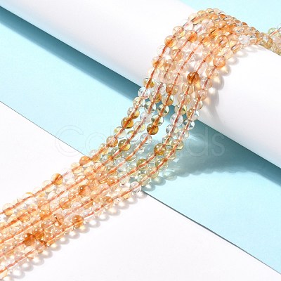 Natural Citrine Bead Strands G-P466-01E-1