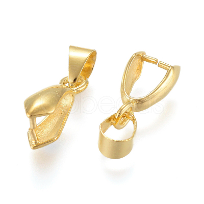 Brass Ice Pick Pinch Bails KK-F718-11G-1