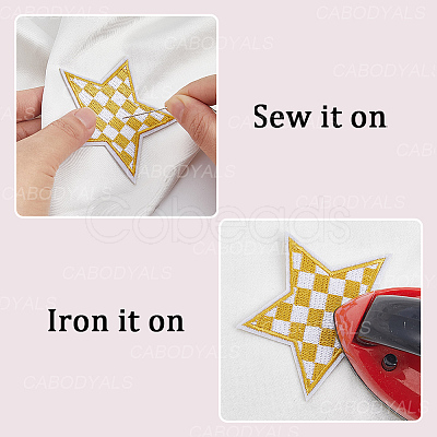 20Pcs Polyester Clothing Patches DIY-CY0002-35C-1