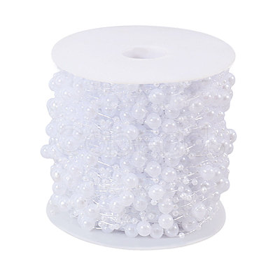 Acrylic Pearl Ball Chains AJEW-WH0766-47A-1
