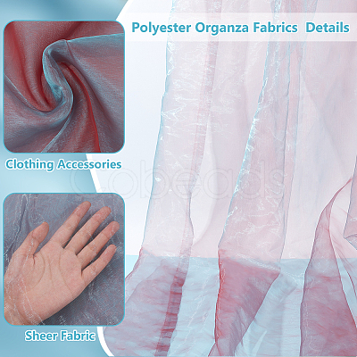 Polyester Organza Fabrics DIY-WH0622-186-1