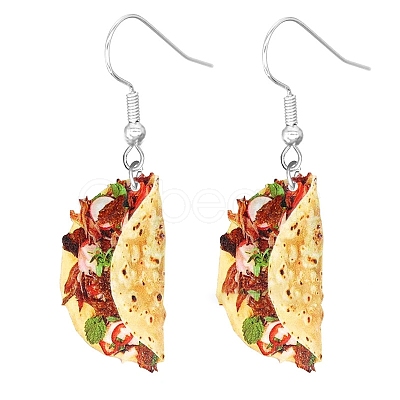 Acrylic Food Model Dangle Earrings PW-WG51A76-11-1