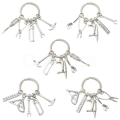 5Pcs Tool Alloy Pendant Decoration KEYC-CJ00010-1