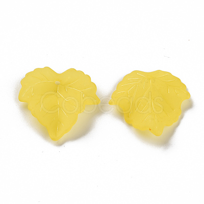 Autumn Theme Transparent Frosted Acrylic Pendants PAF002Y-17-1
