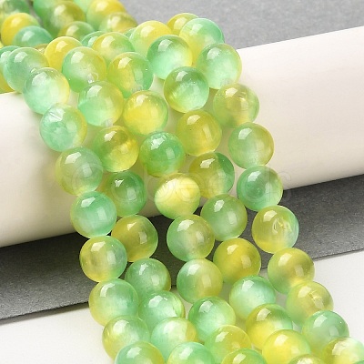 Natural Selenite Dyed Beads Strands G-P493-02K-1