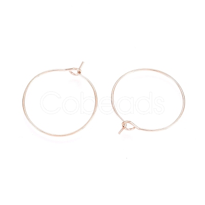 Ion Plating(IP) 316L Surgical Stainless Steel Hoop Earring Findings STAS-D164-05RG-1
