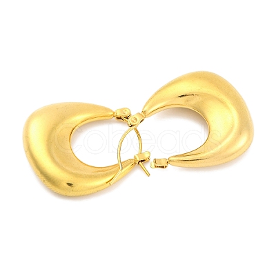 Teardrop Ion Plating(IP) 304 Stainless Steel Hoop Earring EJEW-H013-09G-1