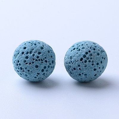 Unwaxed Natural Lava Rock Beads G-F325-8mm-14-1
