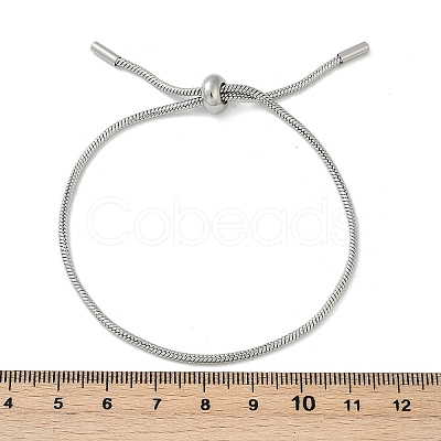 Tarnish Resistant Adjustable 304 Stainless Steel Slider Bracelet/Bolo Bracelets Making BJEW-F412-04P-1