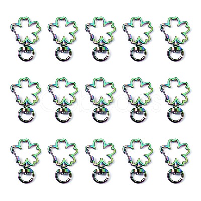 Zinc Alloy Swivel Lobster Clasps PALLOY-WH0070-98M-1