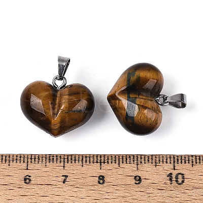 Natural Tiger Eye Chunky Pendants G-T143-19J-1