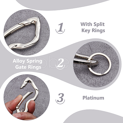 2Pcs Alloy Spring Gate Rings FIND-UN0010-11P-1