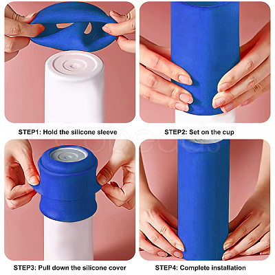 Silicone Cup Sleeve AJEW-WH0244-02D-1