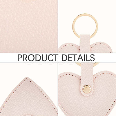 2Pcs 2 Colors PU Leather Keychain KEYC-CL0001-56-1
