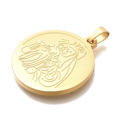 PVD Vacuum Plating 304 Stainless Steel Pendants STAS-U035-19G-02-1