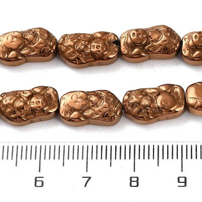 Electroplated Synthetic Non-magnetic Hematite Beads Strands G-F767-03F-1
