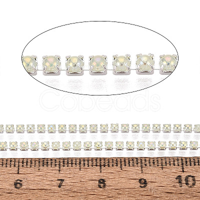 Iron & ABS Plastic Imitation Pearl Tennis Chains CH-Q006-01A-14-1