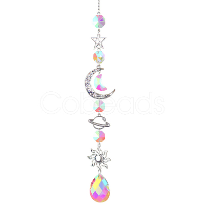 1Pc Iron Big Pendant Decorations DJEW-CN0001-37A-1