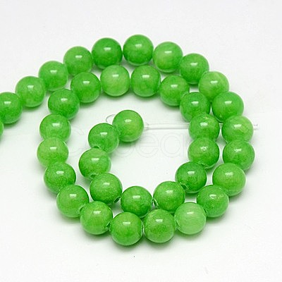 Natural Yellow Jade Beads Strands G-G598-6mm-YXS-17-1