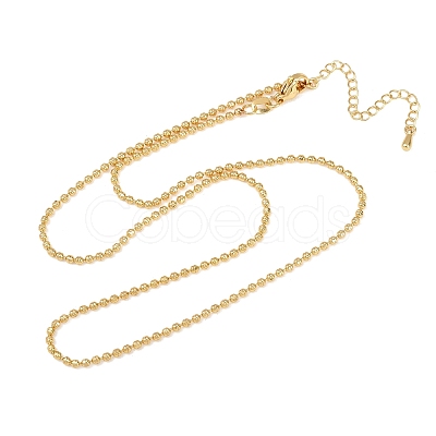 2MM Brass Ball Chain Necklaces for Men Women X-NJEW-L012-04G-1