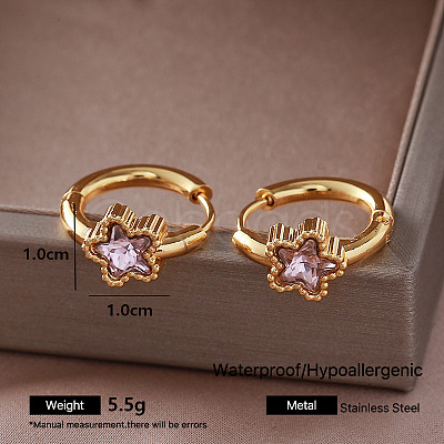 304 Stainless Steel Hoop Earrings for Women XC7815-2-1