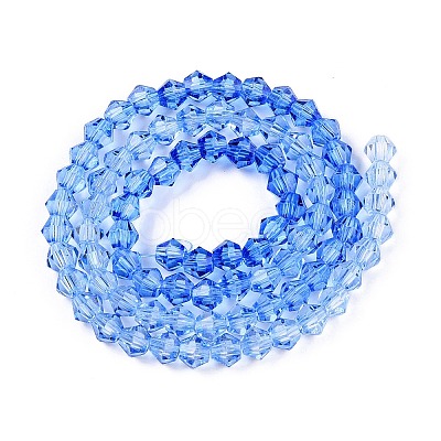 Gradient Color Baking Paint Glass Bead Strands DGLA-A039-T4mm-A020-1