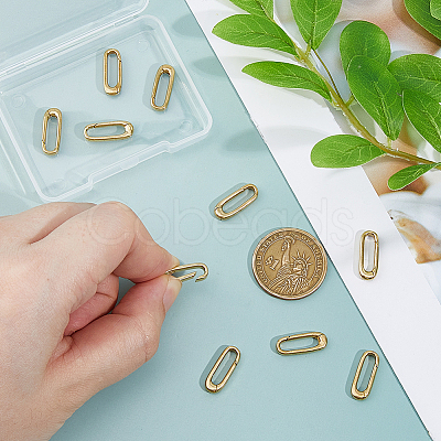 10Pcs Brass Spring Gate Rings KK-FH0008-17C-1