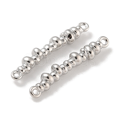 Brass Chip Beaded Connector Charms KK-P284-08P-1