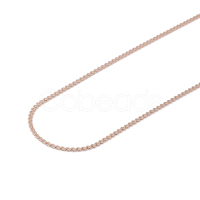 Ion Plating(IP) 304 Stainless Steel Serpentine Chain Necklace for Men Women NJEW-G076-01C-RG-1