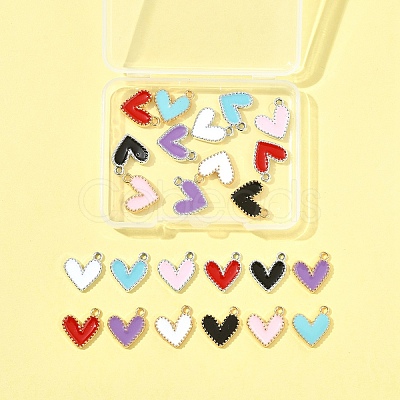 24Pcs 12 Colors Rack Plating Alloy Enamel Charms ENAM-FS0002-75-1