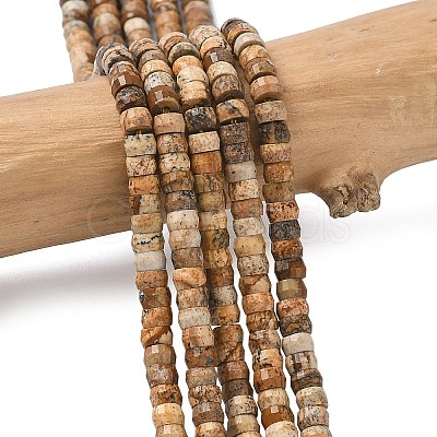 Natural Picture Jasper Heishi Beads Strands G-A299-A05-01-1