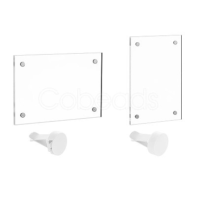 4Pcs Rectangle Acrylic Fridge Magnet Home Decoration Accessoriesa AJEW-DR0002-75-1