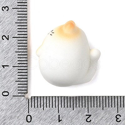 Lying Cat Resin Sculpture Display Decorations DJEW-V001-01H-1