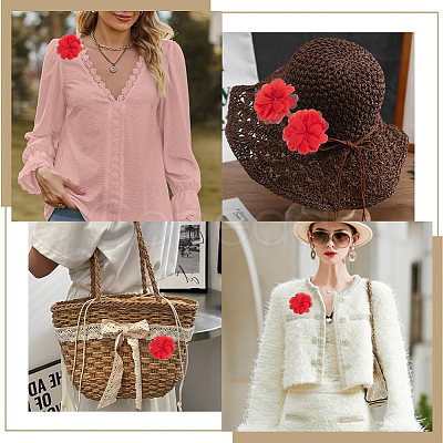 12Pcs 3D Chiffon Flower DIY-GF0012-47A-1