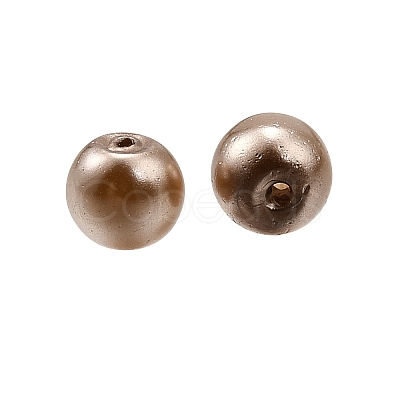 Baking Paint Pearlized Glass Pearl Round Beads HY-XCP0001-25B-1