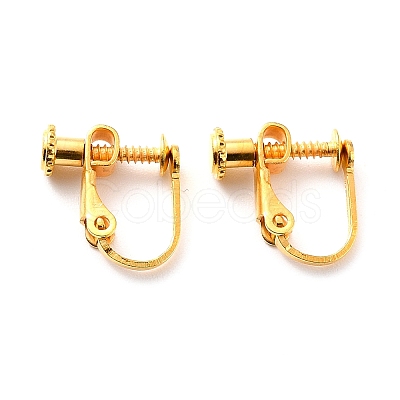 Brass Screw On Clip-on Earring Findings LS-KK-L164-02G-1