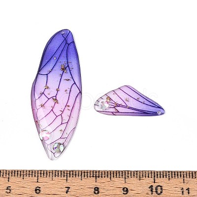 Epoxy Resin Butterfly Wing Pendants RESI-T057-89B-1